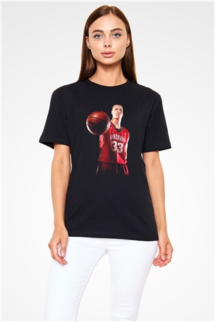 Basketbol Siyah Unisex Tişört T-Shirt - TişörtFabrikası