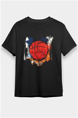 Basketbol Siyah Unisex Tişört T-Shirt - TişörtFabrikası