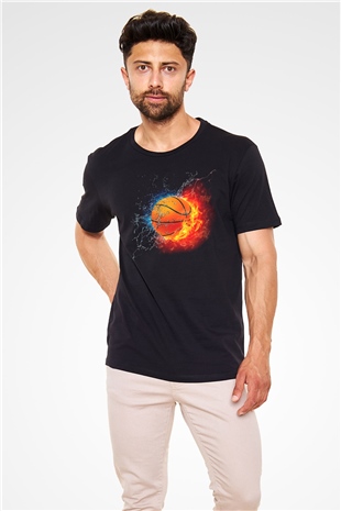 Basketbol Siyah Unisex Tişört T-Shirt - TişörtFabrikası