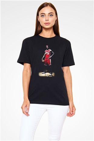Basketbol Siyah Unisex Tişört T-Shirt - TişörtFabrikası