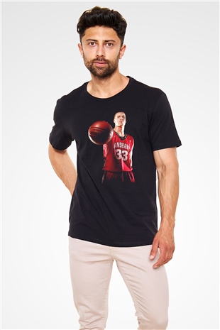 Basketbol Siyah Unisex Tişört T-Shirt - TişörtFabrikası
