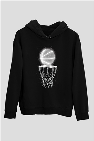 BasketbolSiyah  Unisex Hoodie