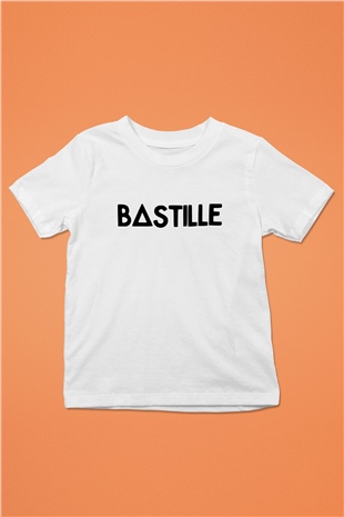 Bastille Baskılı Beyaz Unisex Çocuk Tişört