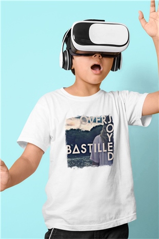 Bastille Baskılı Unisex Beyaz Çocuk Tişört