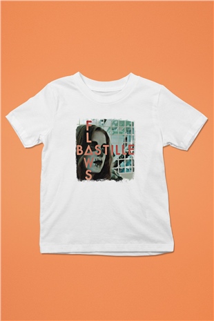 Bastille Baskılı Unisex Beyaz Çocuk Tişört