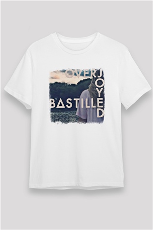 Bastille Baskılı Unisex Beyaz Tişört