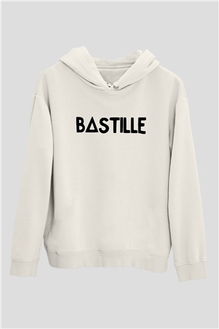 Bastille Beyaz Unisex Kapşonlu Sweatshirt