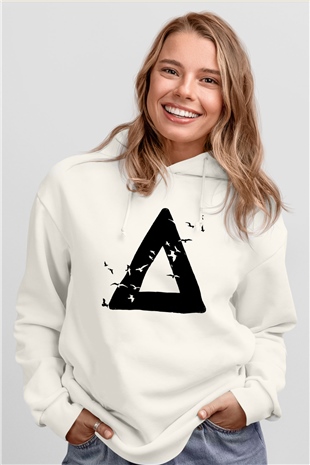 Bastille Beyaz Unisex Kapşonlu Sweatshirt