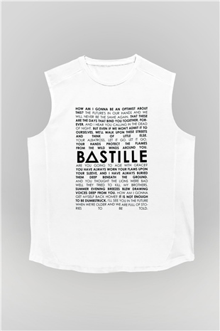 Bastille Beyaz Unisex Kolsuz Tişört
