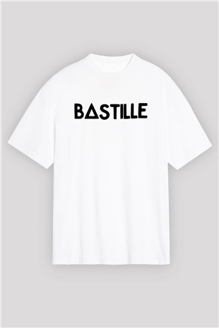Bastille Beyaz Unisex Oversize Tişört T-Shirt