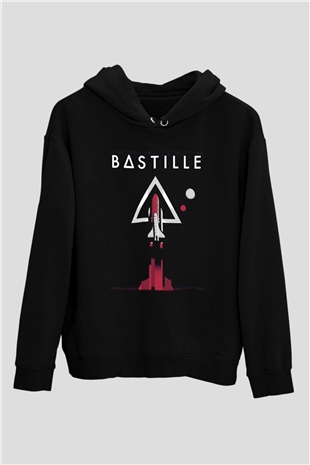 Bastille Siyah Unisex Kapüşonlu Sweatshirt