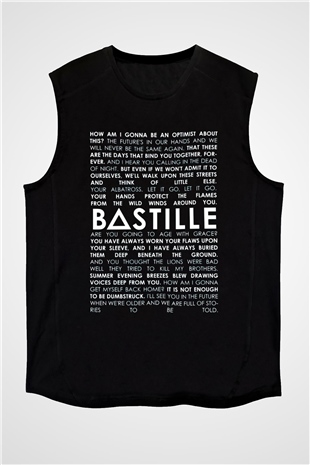 Bastille Siyah Unisex Kolsuz Tişört