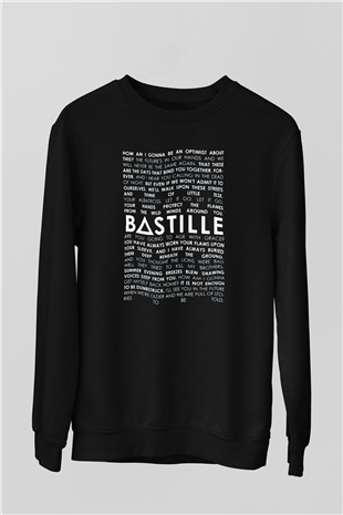 Bastille Siyah Unisex Sweatshirt
