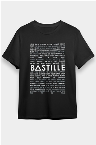 Bastille Siyah Unisex Tişört T-Shirt - TişörtFabrikası