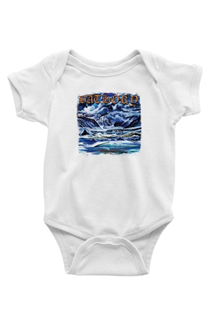 Bathory Baskılı Unisex Beyaz Bebek Body - Zıbın
