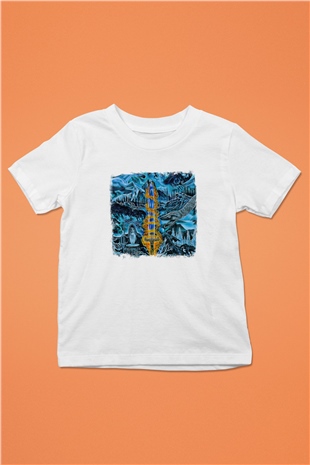 Bathory Baskılı Unisex Beyaz Çocuk Tişört