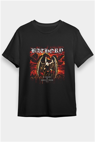 Bathory Baskılı Unisex Siyah Tişört