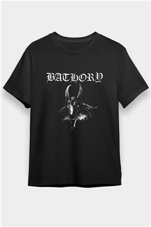Bathory Baskılı Unisex Siyah Tişört