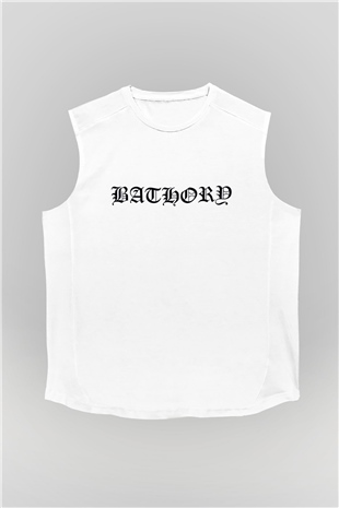 Bathory Beyaz Unisex Kolsuz Tişört