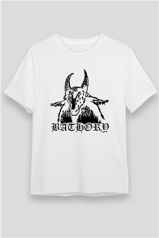 Bathory Beyaz Unisex Tişört T-Shirt - TişörtFabrikası