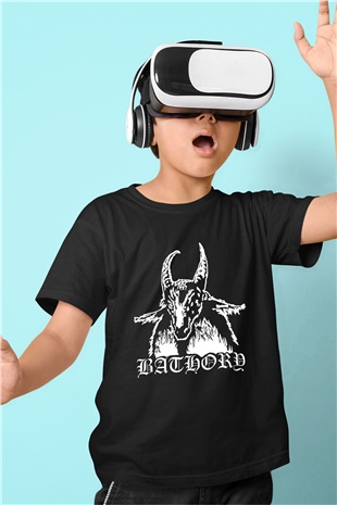 Bathory Siyah Unisex Çocuk Tişört