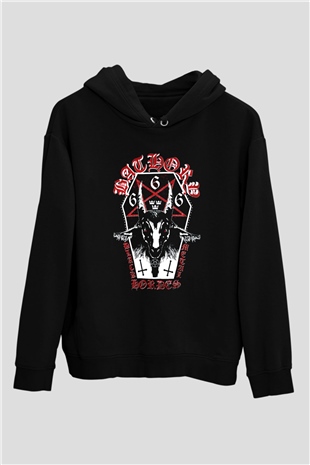 Bathory Siyah Unisex Kapüşonlu Sweatshirt