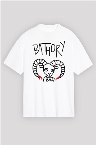 Bathory Siyah Unisex Oversize Tişört T-Shirt