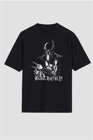 Bathory Siyah Unisex Oversize Tişört T-Shirt