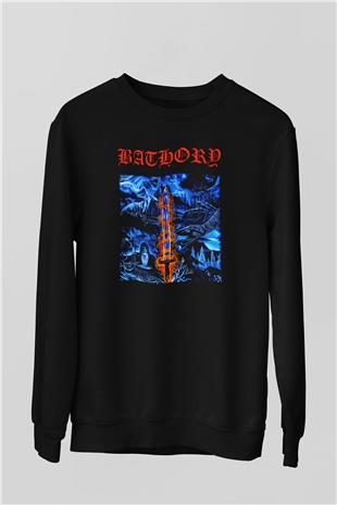 Bathory Siyah Unisex Sweatshirt