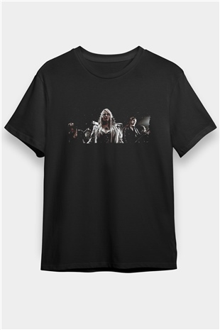Battle Beast Baskılı Unisex Siyah Tişört - Tshirt