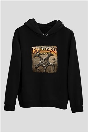 Battlecross Baskılı Unisex Siyah Hoodie