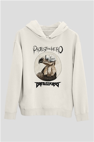 Battlecross Beyaz Unisex Kapüşonlu Sweatshirt