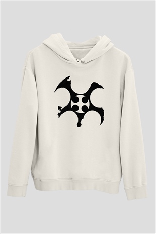 Battlecross Beyaz Unisex Kapüşonlu Sweatshirt