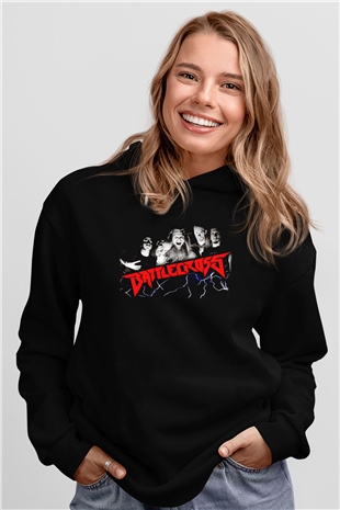 Battlecross Siyah Unisex Kapüşonlu Sweatshirt