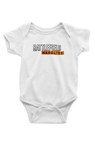 Battlefield Baskılı Beyaz Unisex Bebek Body - Zıbın