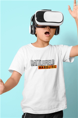 Battlefield Baskılı Beyaz Unisex Çocuk Tişört