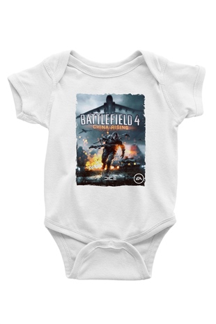 Battlefield Beyaz Bebek Body - Zıbın