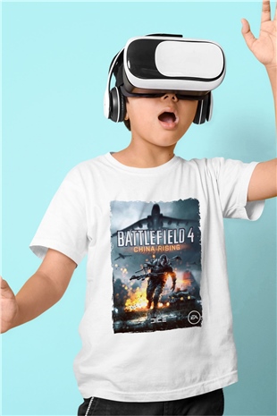 Battlefield Beyaz Unisex Çocuk Tişört