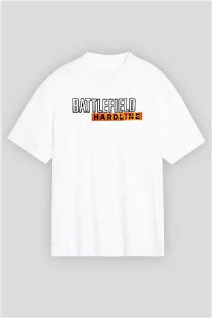 Battlefield Beyaz Unisex Oversize Tişört T-Shirt