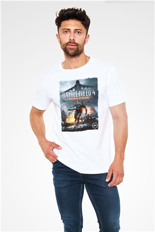 Battlefield Beyaz Unisex Tişört T-Shirt