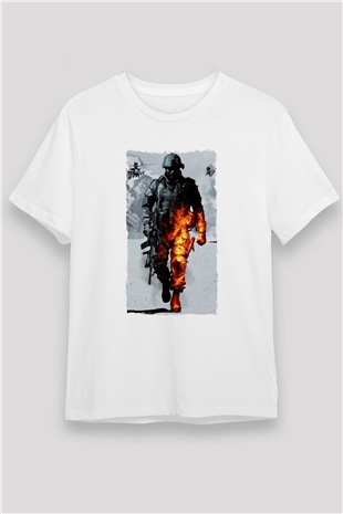 Battlefield Beyaz Unisex Tişört T-Shirt