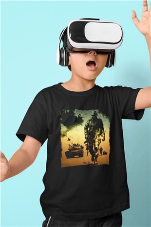 Battlefield Siyah Unisex Çocuk Tişört