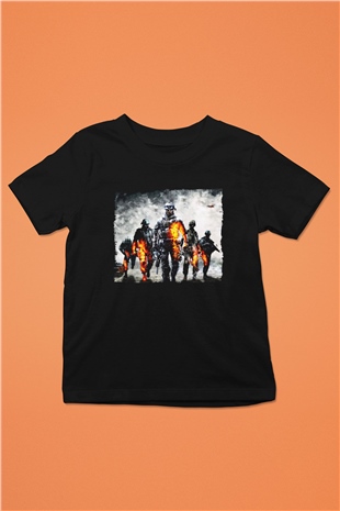 Battlefield Siyah Unisex Çocuk Tişört