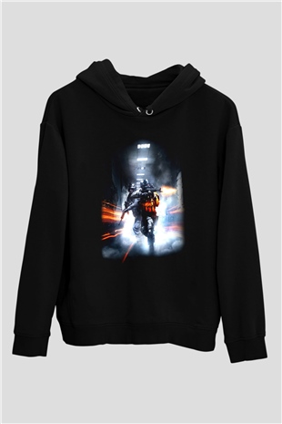 Battlefield Siyah Unisex Hoodie
