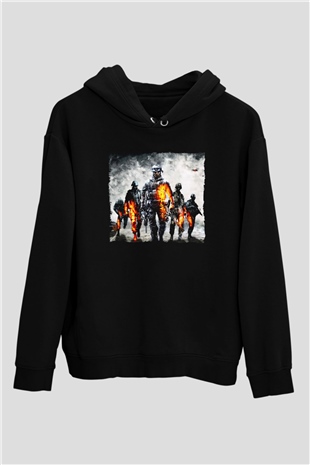 Battlefield Siyah Unisex Hoodie