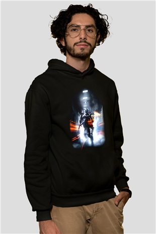 Battlefield Siyah Unisex Hoodie