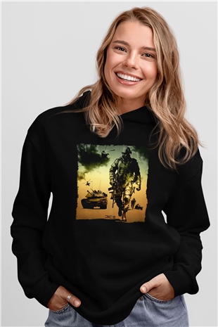 Battlefield Siyah Unisex Hoodie