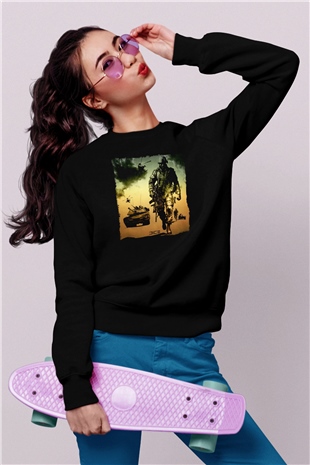 Battlefield Siyah Unisex Sweatshirt