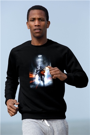 Battlefield Siyah Unisex Sweatshirt