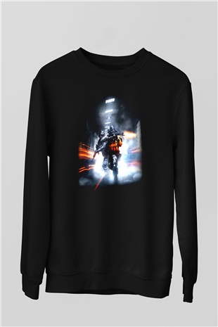 Battlefield Siyah Unisex Sweatshirt